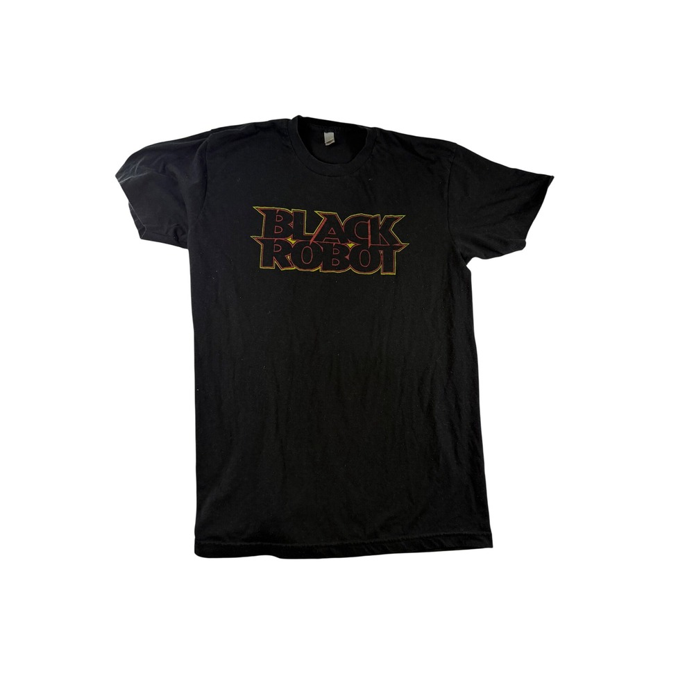 Black Robot Band T-Shirt American Apparel The 50/50 Shirt Black Medium Mens